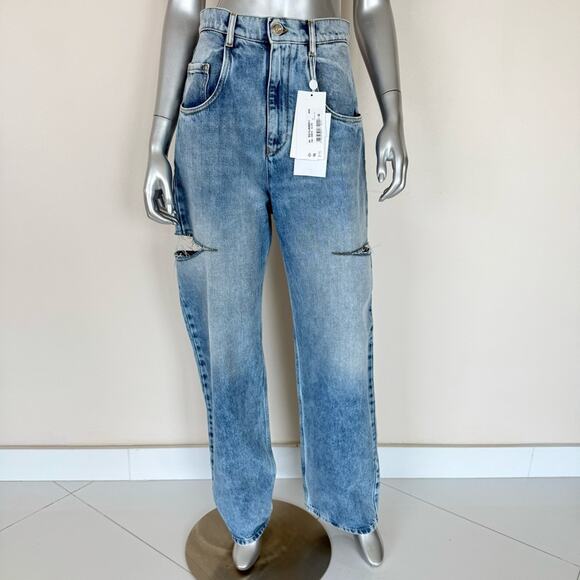 NWT!!! Maison Margiela Wide-Leg Slashed Cut-Out Jeans Size 1 850$ Authen… - Picture 1 of 11